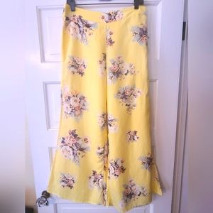 Wide leg floral dress pants from Anthropology